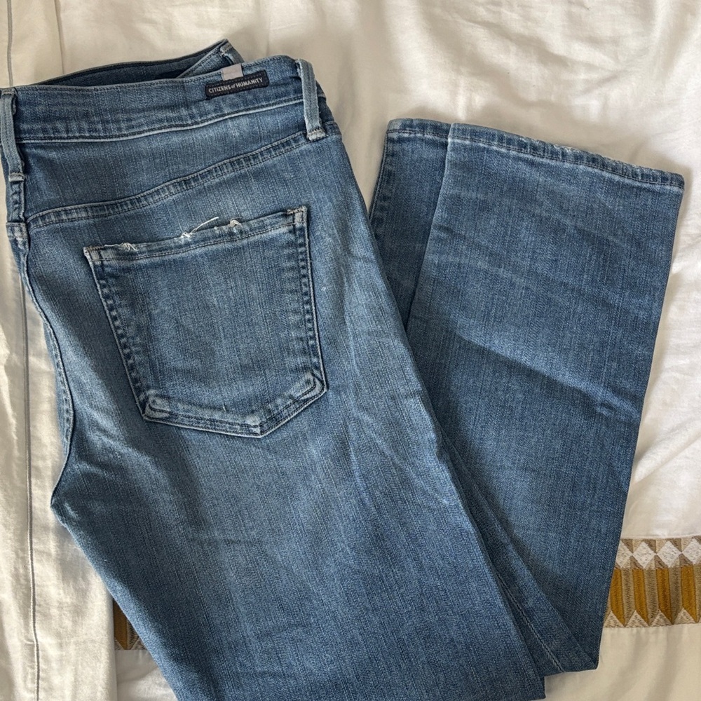 Citizens Of Humanity Medium Blue Straight Leg Jeans